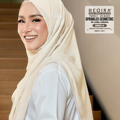 Hegira Hijab Inspired Tweely-So Basic Sprinkled Geometric Collection (23HG)