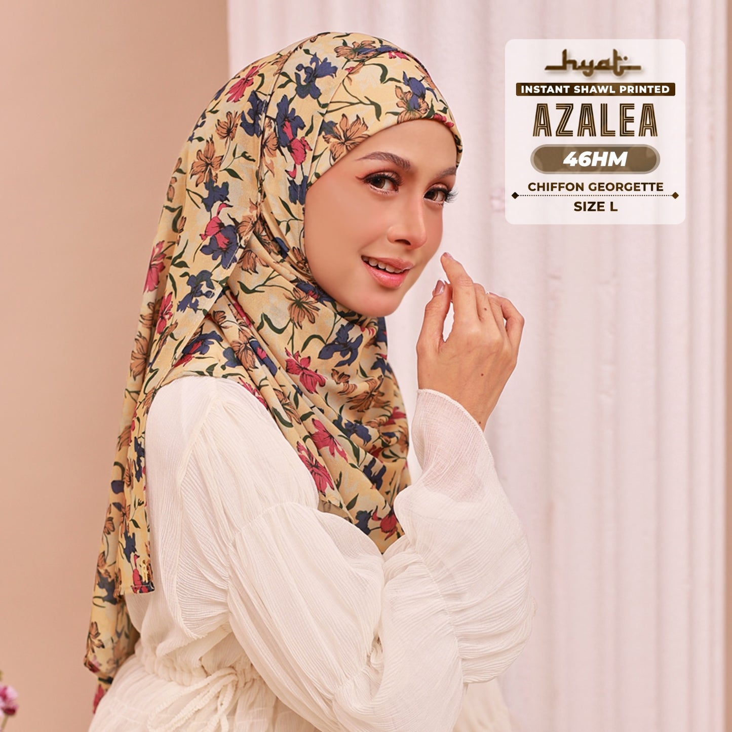 Hyat Hijab Inspired Azalea Xclusive & Instant Shawl Collection (46HX-46HM)