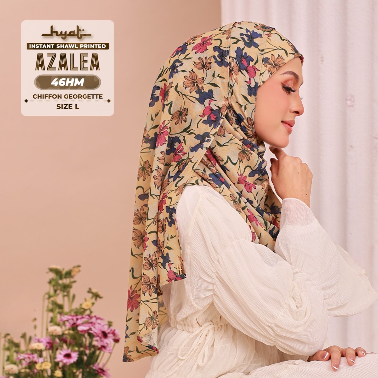 Hyat Hijab Inspired Azalea Xclusive & Instant Shawl Collection (46HX-46HM)