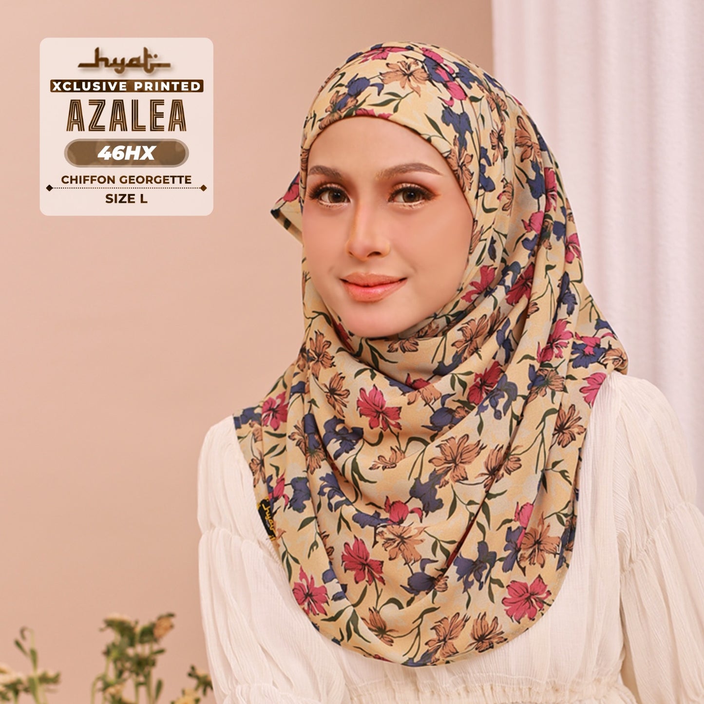 Hyat Hijab Inspired Azalea Xclusive & Instant Shawl Collection (46HX-46HM)