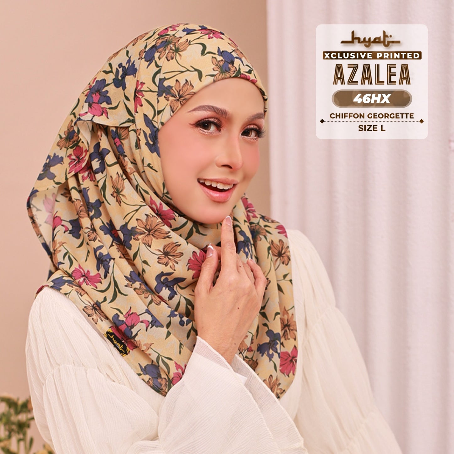 Hyat Hijab Inspired Azalea Xclusive & Instant Shawl Collection (46HX-46HM)