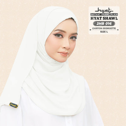 HYat Hijab Inspired Instant Shawl Plain Collection (2HB)