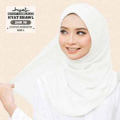 HYat Hijab Inspired Instant Shawl Plain Collection (2HB)