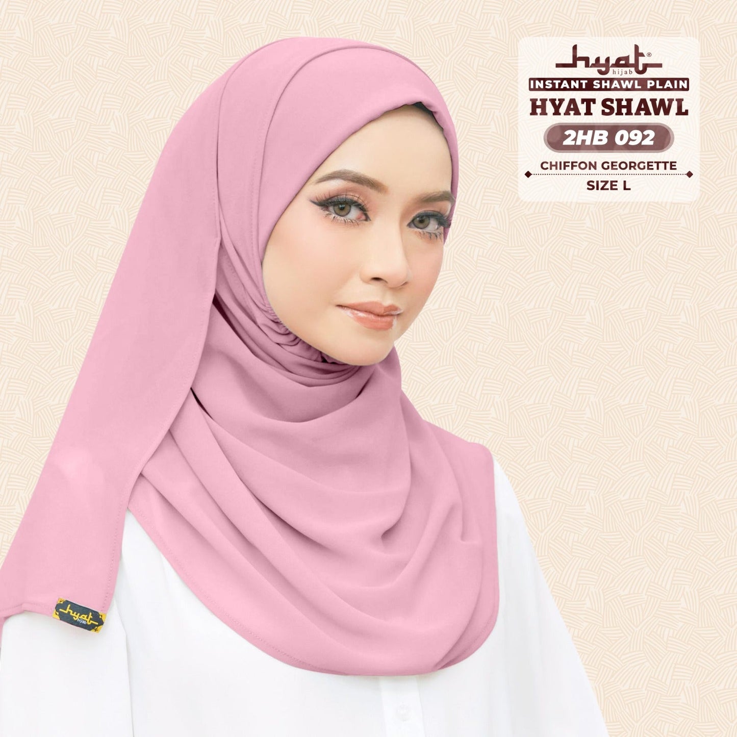 HYat Hijab Inspired Instant Shawl Plain Collection (2HB)