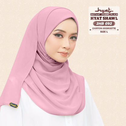 HYat Hijab Inspired Instant Shawl Plain Collection (2HB)