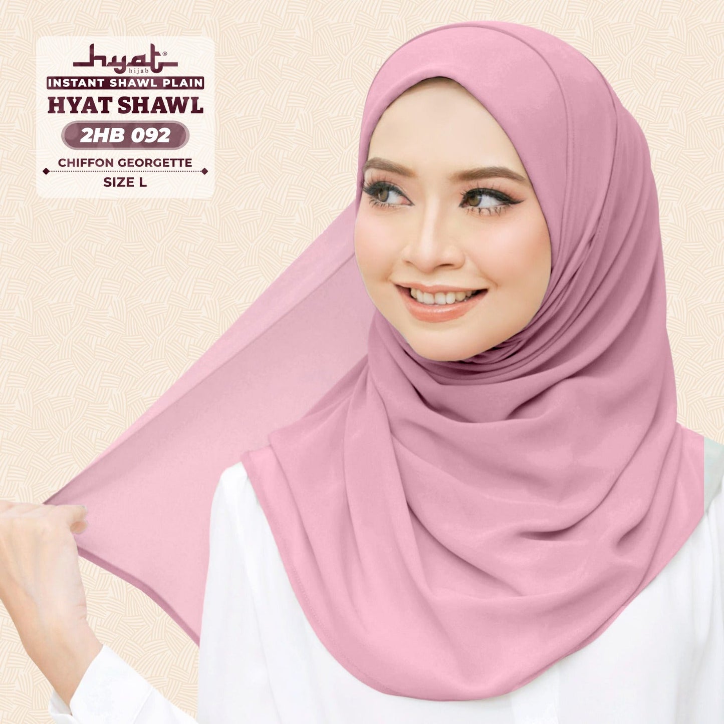 HYat Hijab Inspired Instant Shawl Plain Collection (2HB)