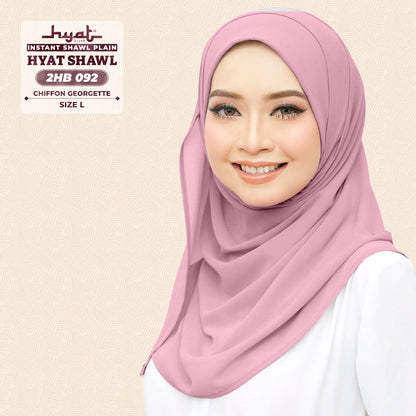 HYat Hijab Inspired Instant Shawl Plain Collection (2HB)