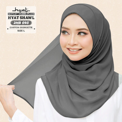 HYat Hijab Inspired Instant Shawl Plain Collection (2HB)