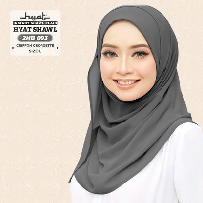 HYat Hijab Inspired Instant Shawl Plain Collection (2HB)