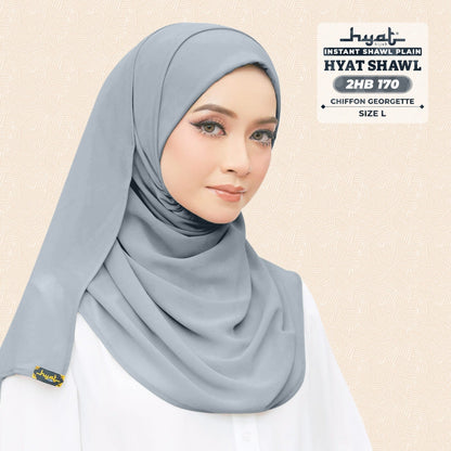 HYat Hijab Inspired Instant Shawl Plain Collection (2HB)