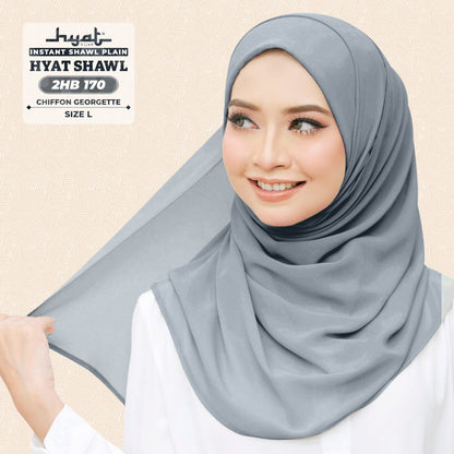 HYat Hijab Inspired Instant Shawl Plain Collection (2HB)