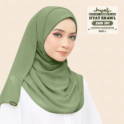 HYat Hijab Inspired Instant Shawl Plain Collection (2HB)