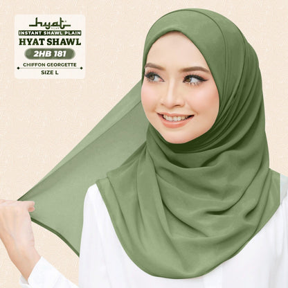 HYat Hijab Inspired Instant Shawl Plain Collection (2HB)