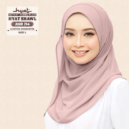 HYat Hijab Inspired Instant Shawl Plain Collection (2HB)