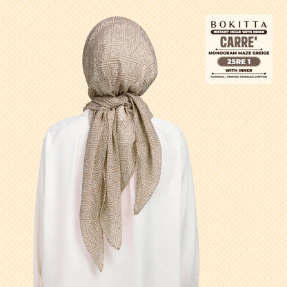 Bokitta Inspired Monogram Maze Greige Collection - Free Box