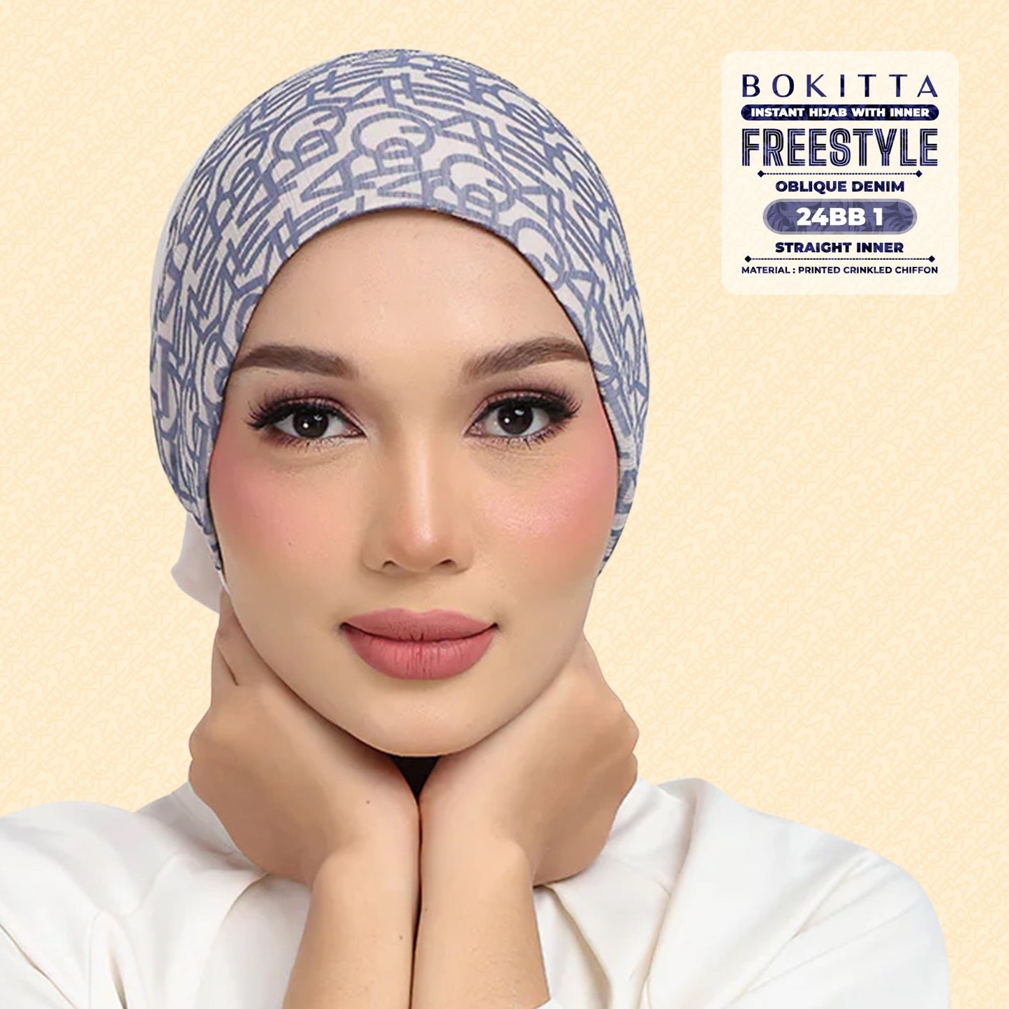 Bokitta Hijab Inspired Oblique Denim Collection - Free Box