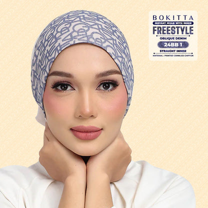Bokitta Hijab Inspired Oblique Denim Collection - Free Box