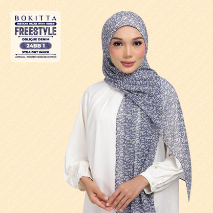 Bokitta Hijab Inspired Oblique Denim Collection - Free Box