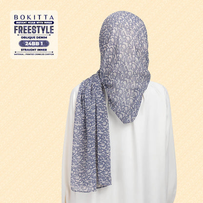Bokitta Hijab Inspired Oblique Denim Collection - Free Box