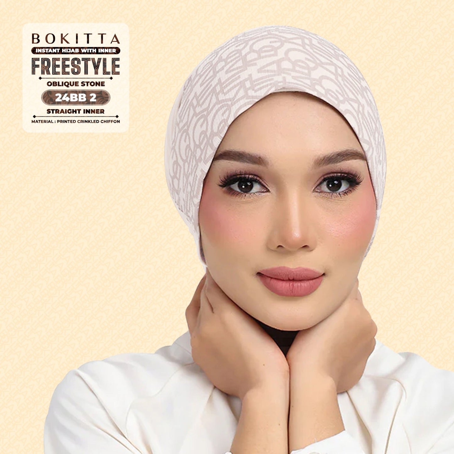 Bokitta Hijab Inspired Oblique Stone Collection - Free Box