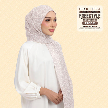 Bokitta Hijab Inspired Oblique Stone Collection - Free Box