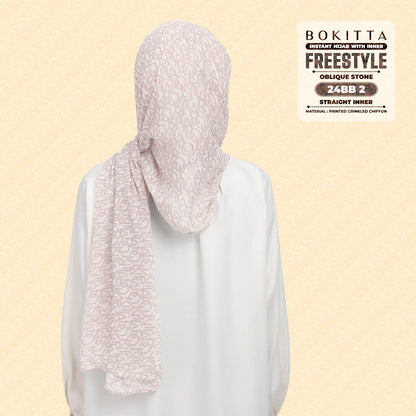 Bokitta Hijab Inspired Oblique Stone Collection - Free Box