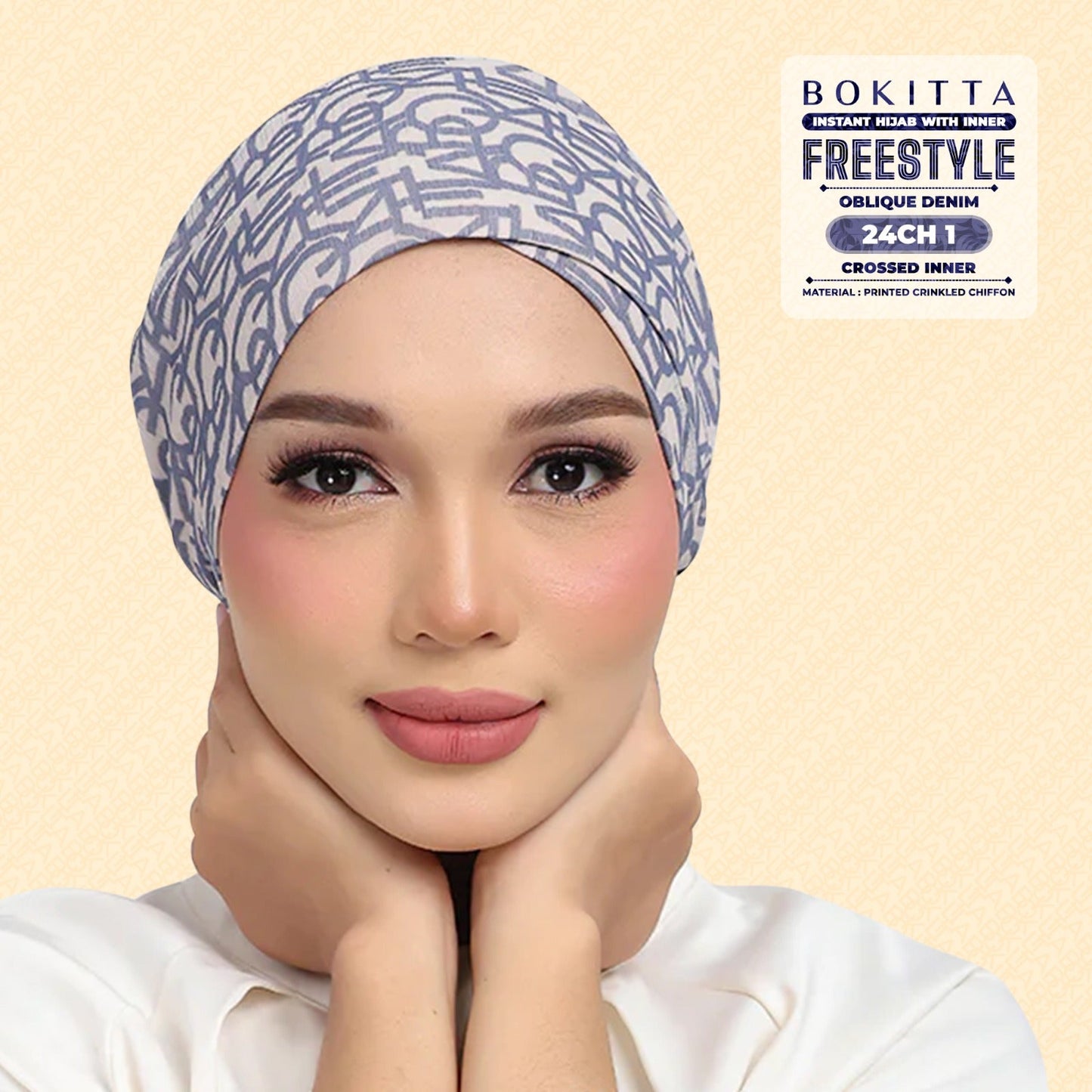 Bokitta Hijab Inspired Oblique Denim Collection - Free Box