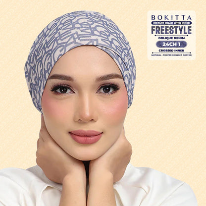 Bokitta Hijab Inspired Oblique Denim Collection - Free Box