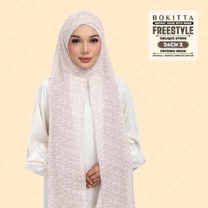 Bokitta Hijab Inspired Oblique Stone Collection - Free Box