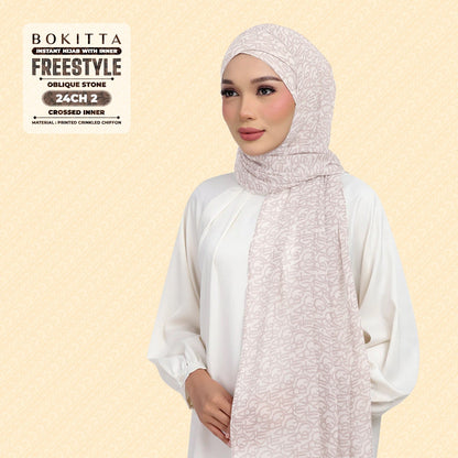 Bokitta Hijab Inspired Oblique Stone Collection - Free Box