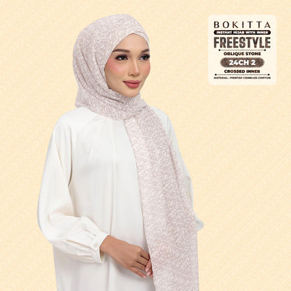 Bokitta Hijab Inspired Oblique Stone Collection - Free Box