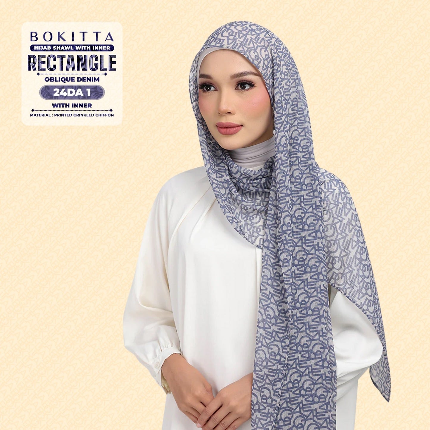 Bokitta Hijab Inspired Oblique Denim Collection - Free Box