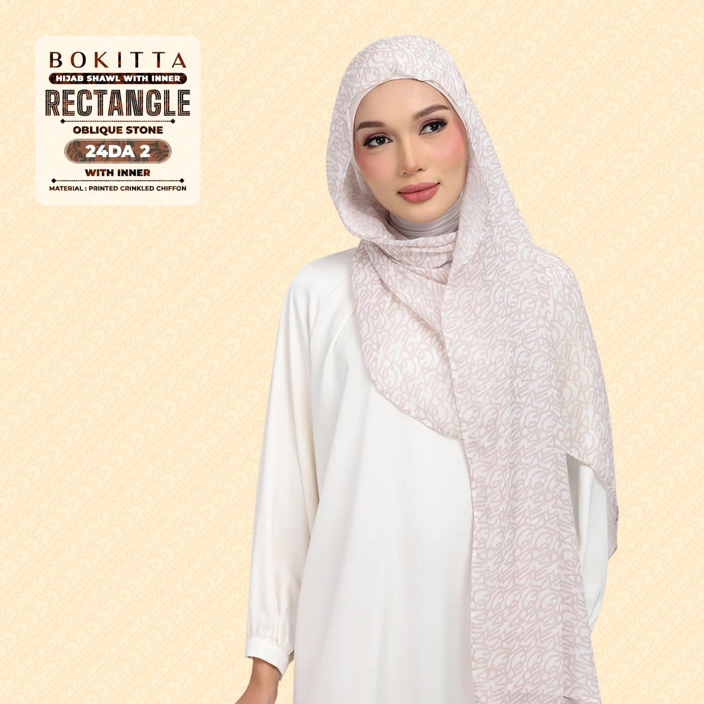 Bokitta Hijab Inspired Oblique Stone Collection - Free Box