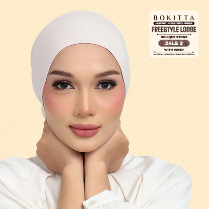 Bokitta Hijab Inspired Oblique Stone Collection - Free Box