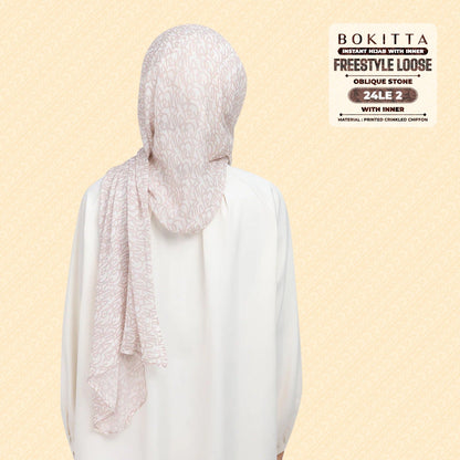 Bokitta Hijab Inspired Oblique Stone Collection - Free Box