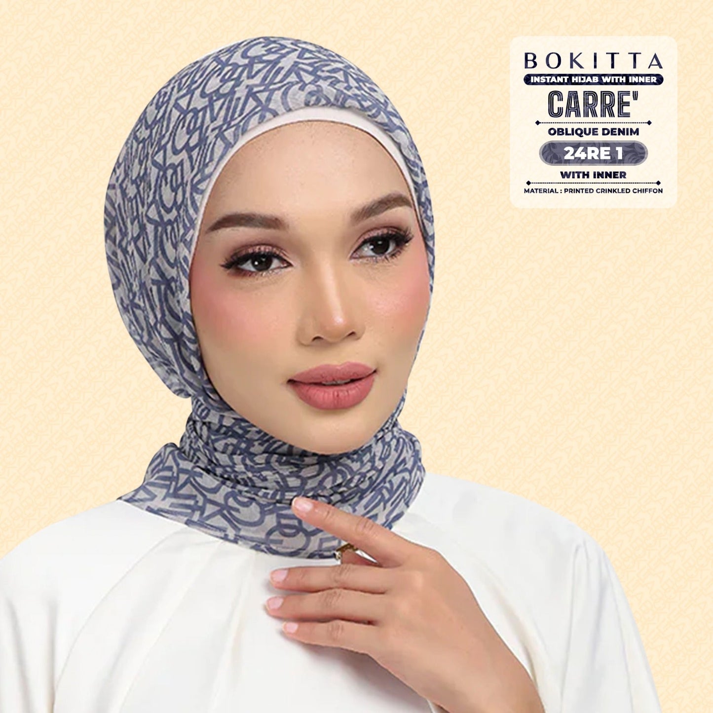 Bokitta Hijab Inspired Oblique Denim Collection - Free Box