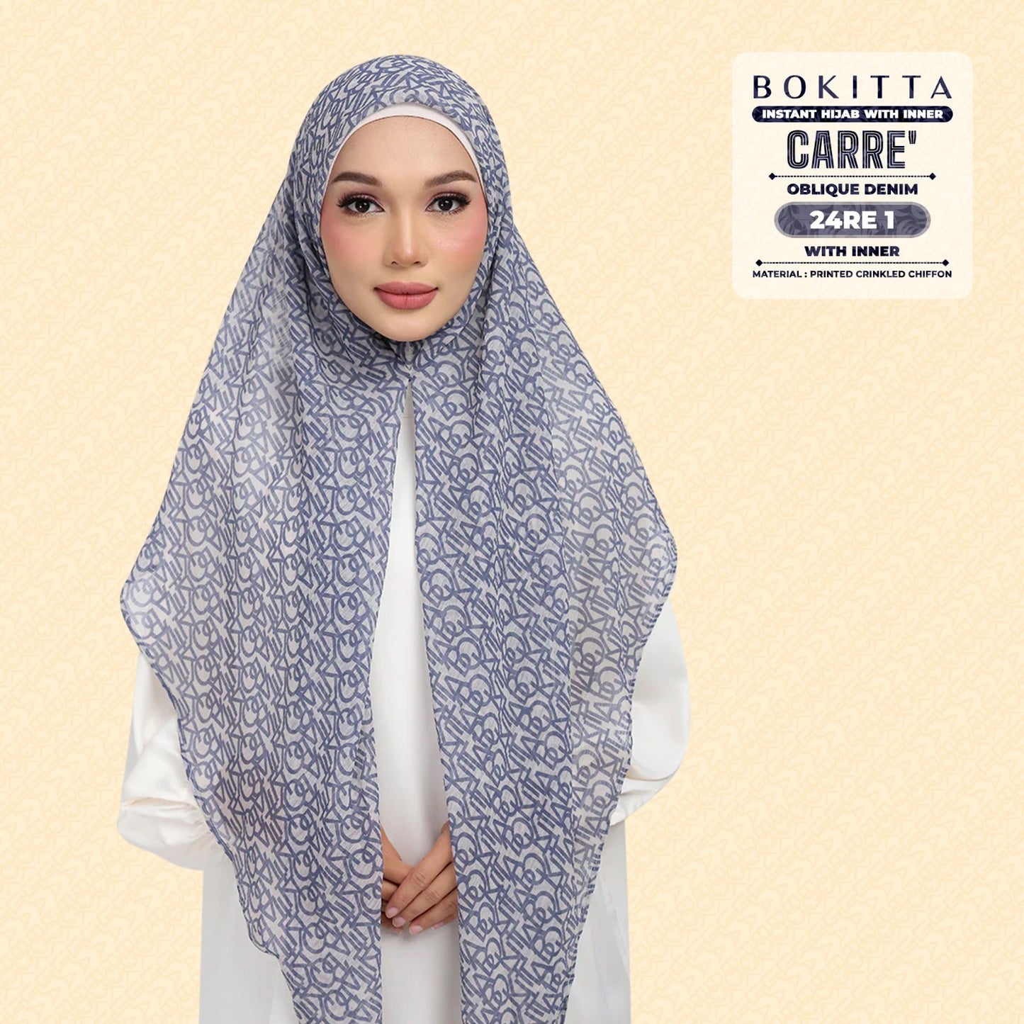 Bokitta Hijab Inspired Oblique Denim Collection - Free Box