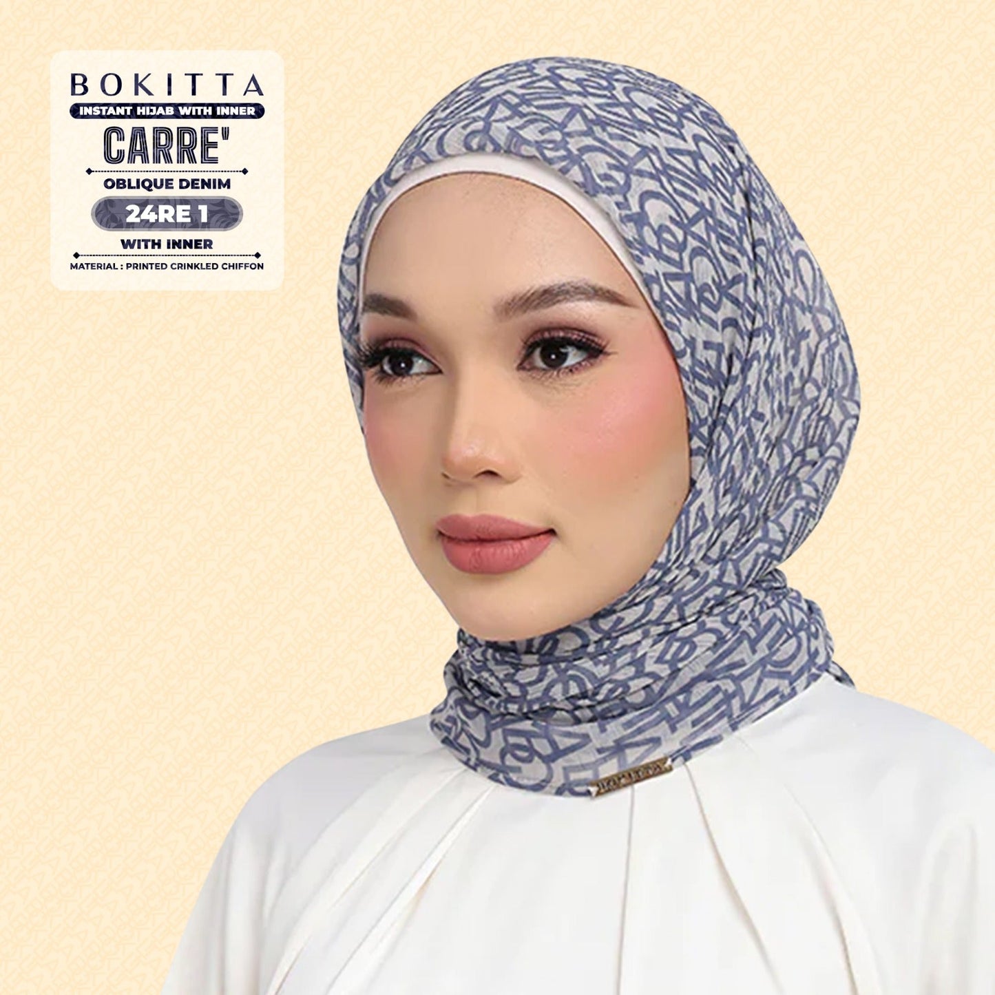 Bokitta Hijab Inspired Oblique Denim Collection - Free Box