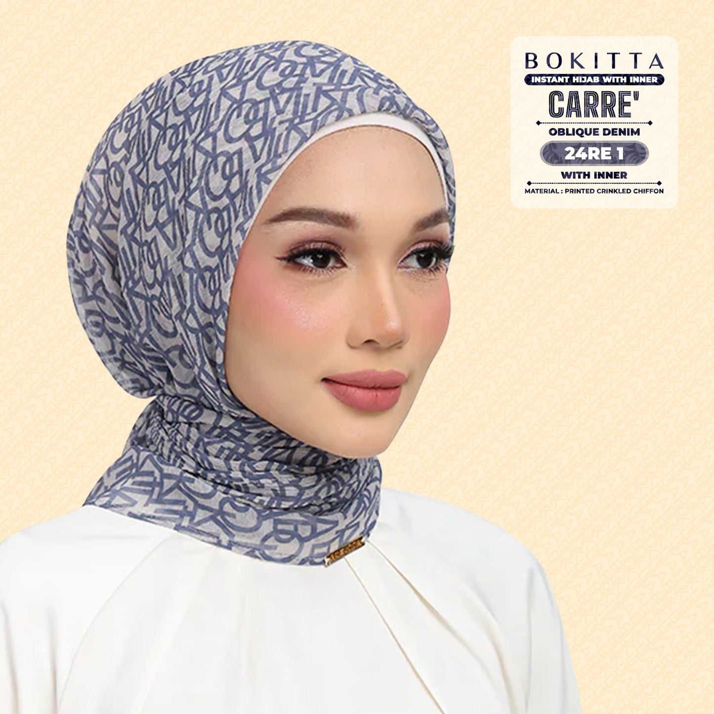 Bokitta Hijab Inspired Oblique Denim Collection - Free Box
