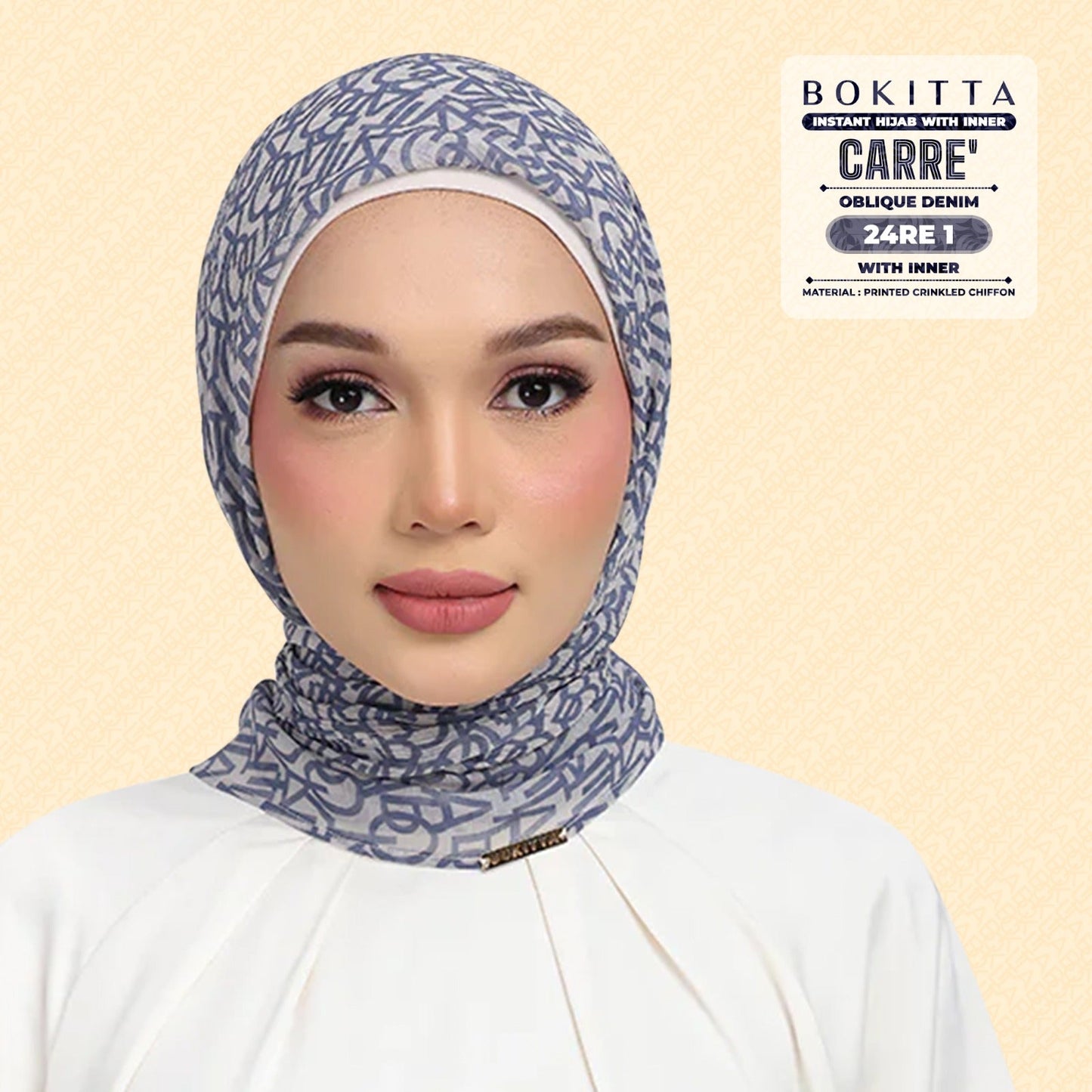 Bokitta Hijab Inspired Oblique Denim Collection - Free Box