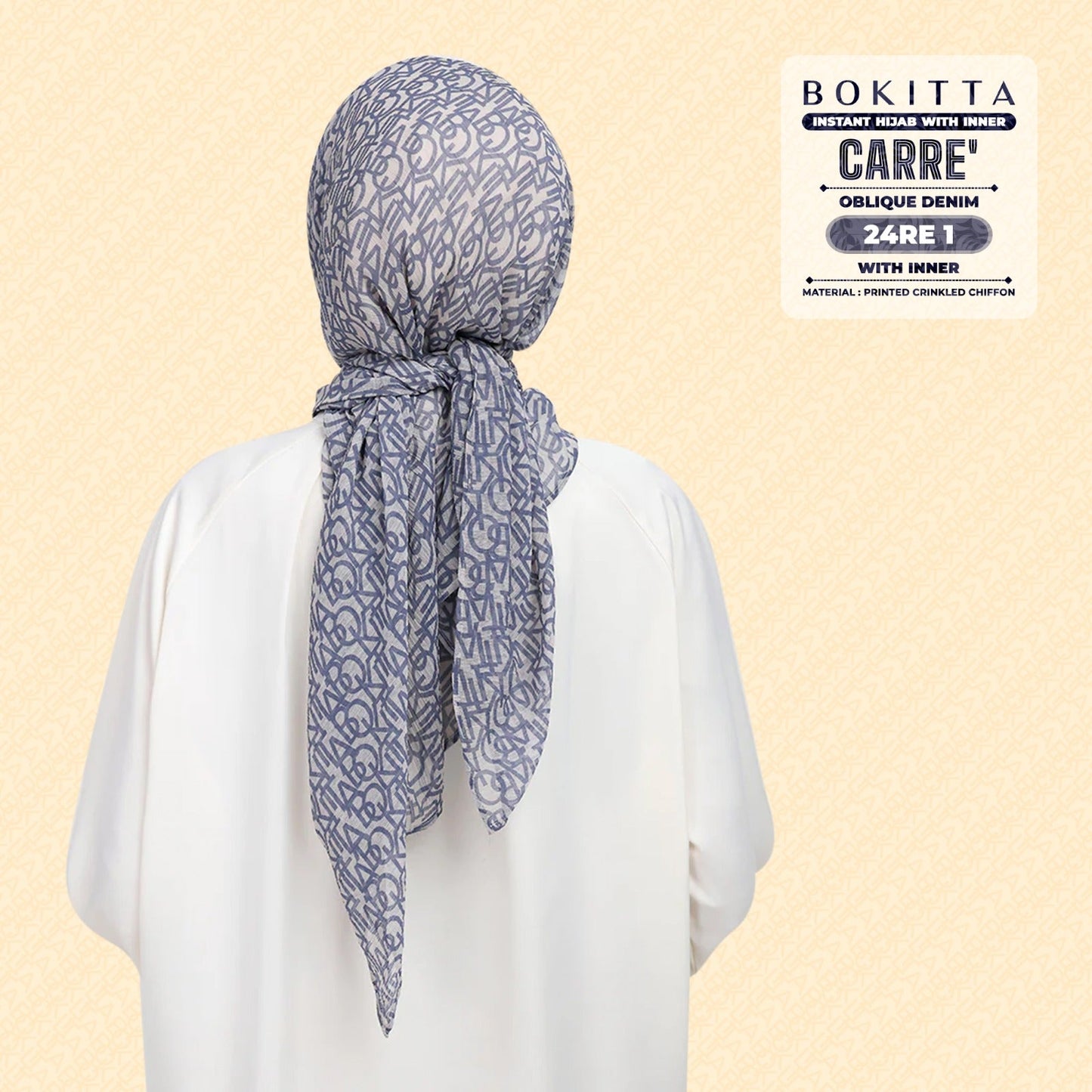 Bokitta Hijab Inspired Oblique Denim Collection - Free Box