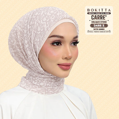 Bokitta Hijab Inspired Oblique Stone Collection - Free Box