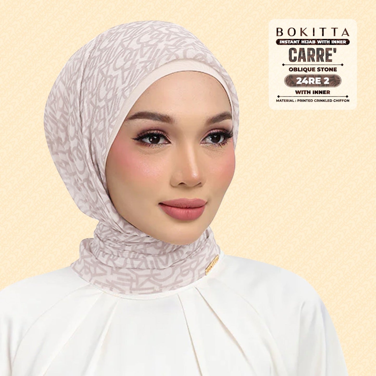 Bokitta Hijab Inspired Oblique Stone Collection - Free Box