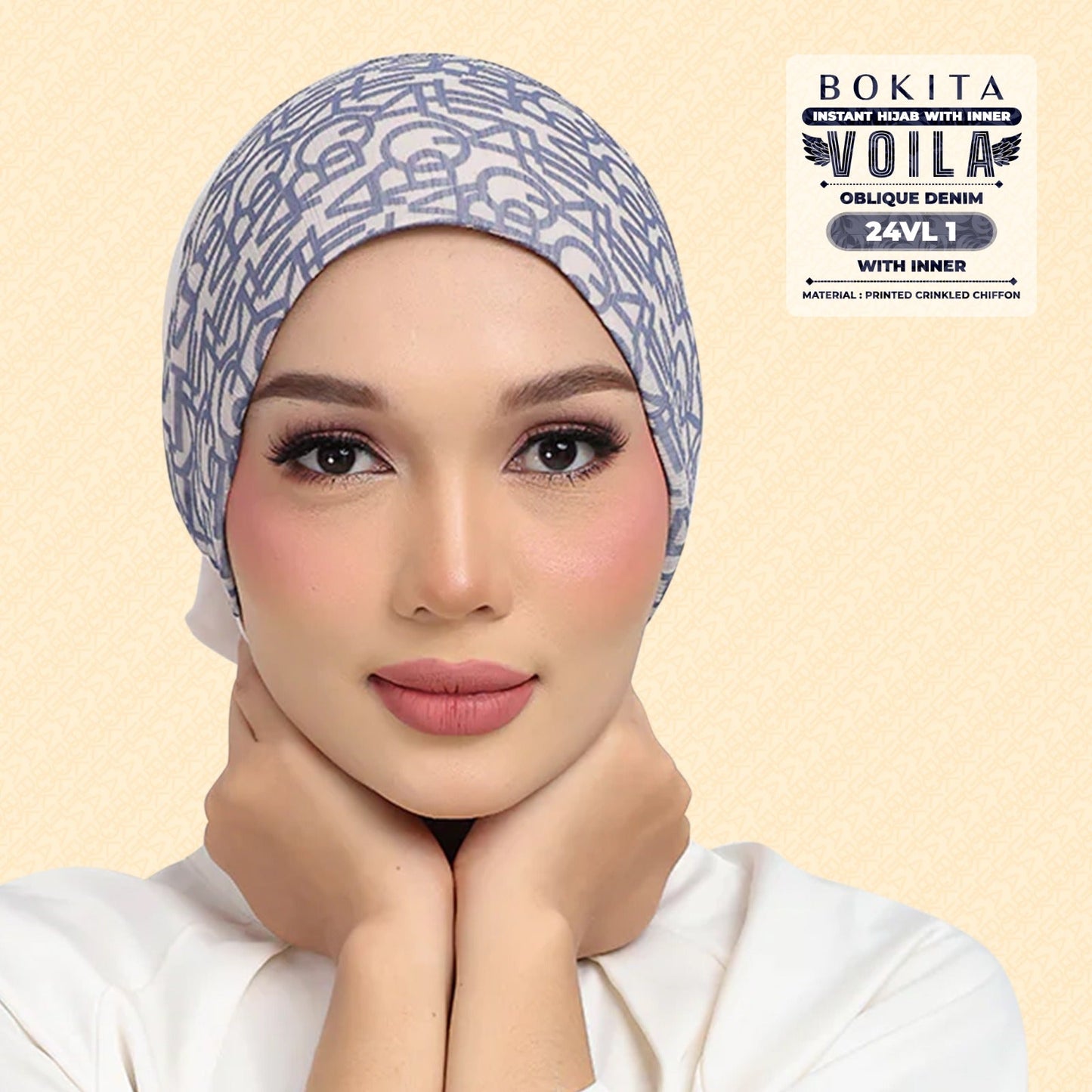 Bokitta Hijab Inspired Oblique Denim Collection - Free Box