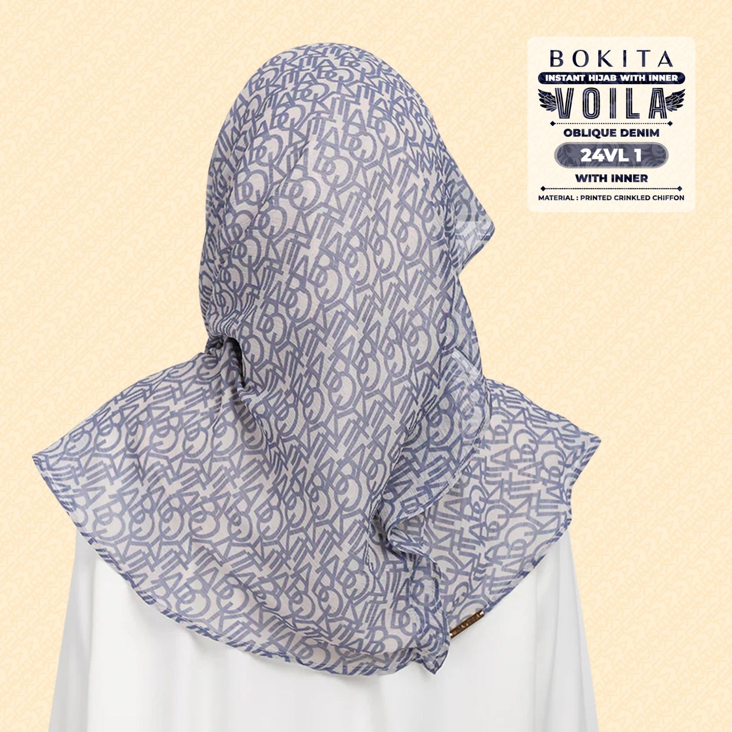 Bokitta Hijab Inspired Oblique Denim Collection - Free Box