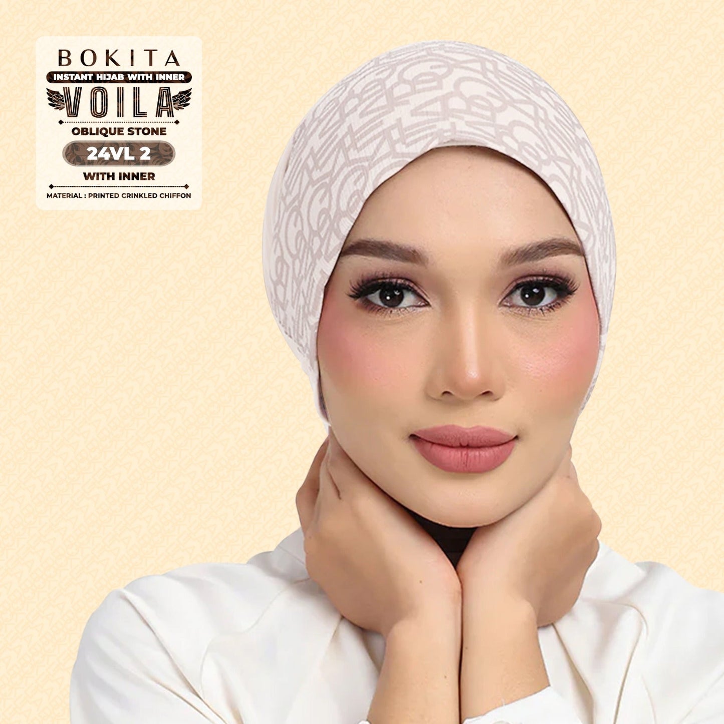 Bokitta Hijab Inspired Oblique Stone Collection - Free Box