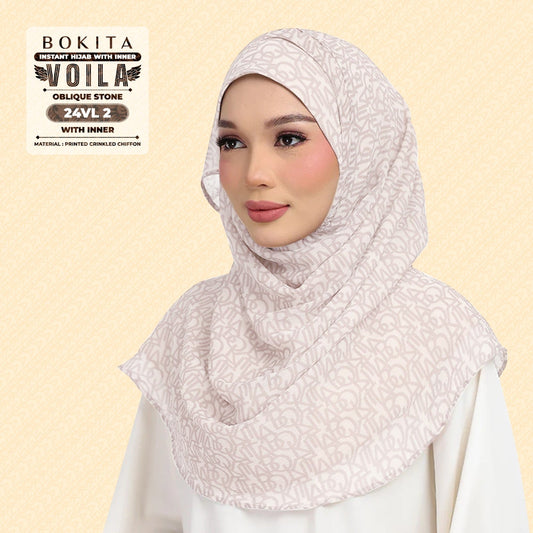 Bokitta Hijab Inspired Oblique Stone Collection - Free Box