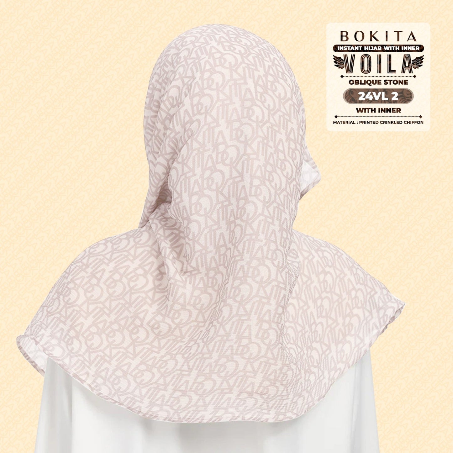 Bokitta Hijab Inspired Oblique Stone Collection - Free Box