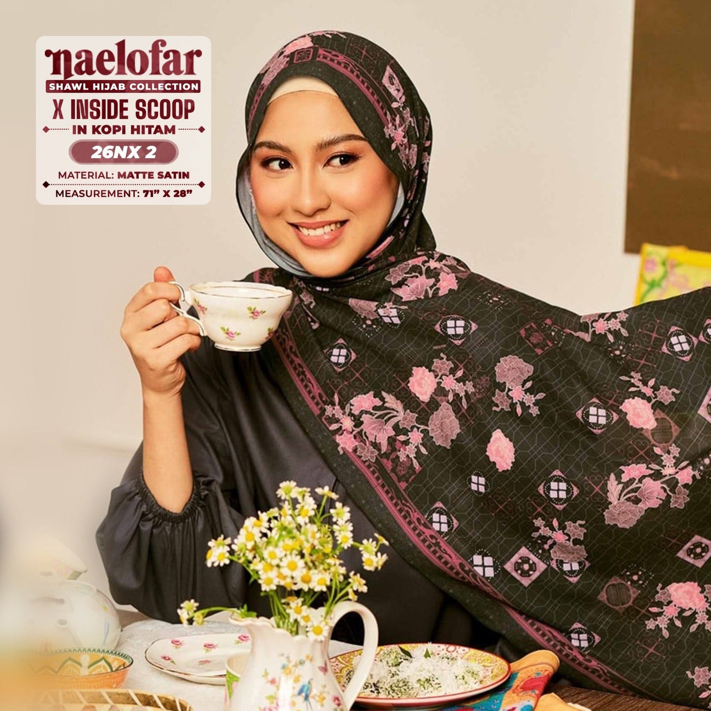 Naelofar Hijab Inspired X Inside Scoop Shawl Collection (26NX)