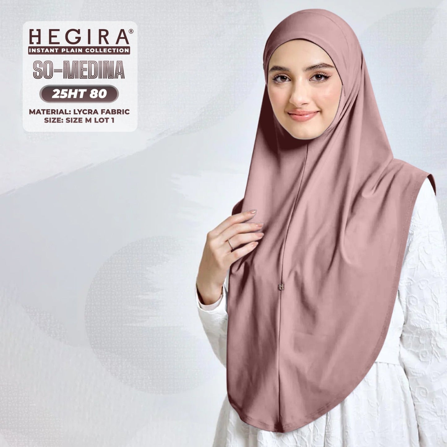 Hegira Hijab Inspired SO-MEDINA Plain Instant Collection (25HT)
